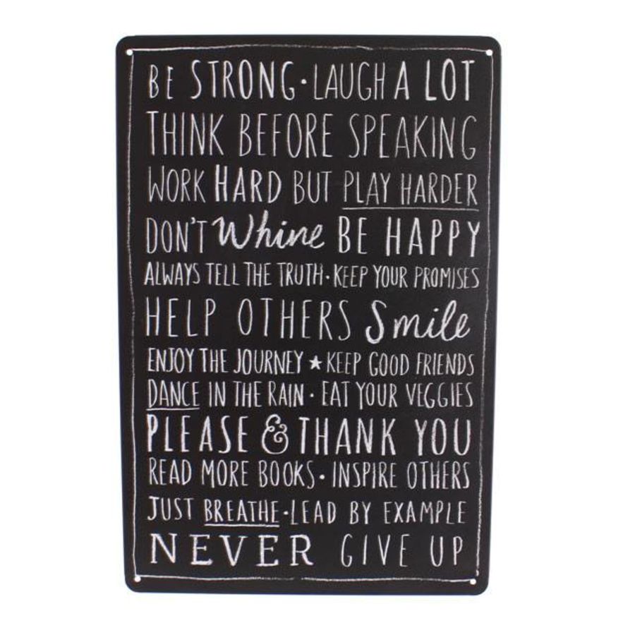 Medium Metal Sentiment Wall Plaque Be Strong Bitsy Boutique Gift Shop