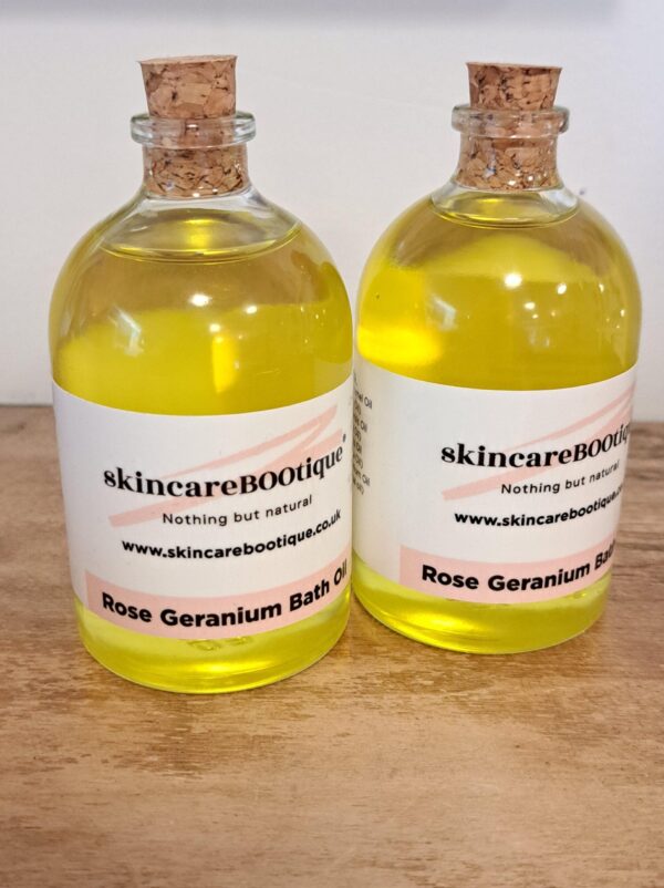 Rose geranium bath oil